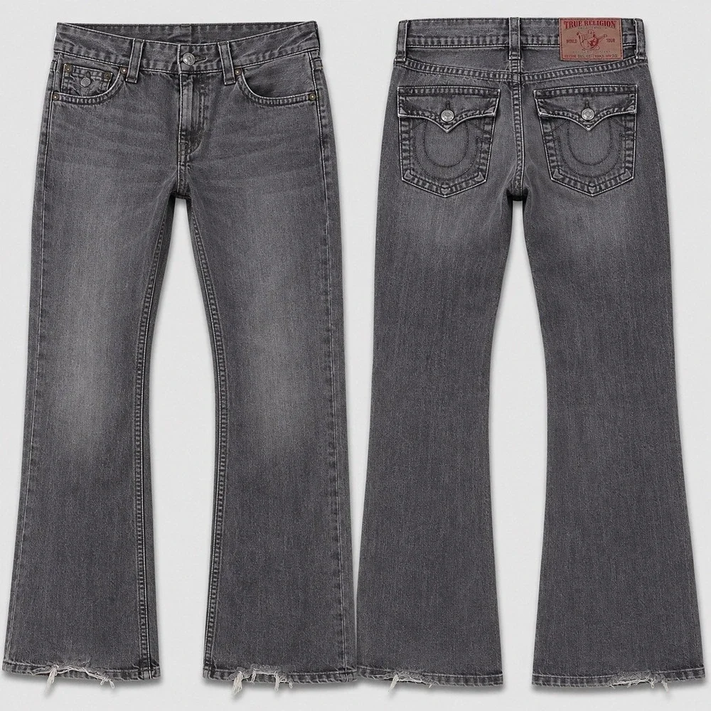 True Religion World Tour Jeans Mens 36X34  Vintage BLACK Denim Billy BigT